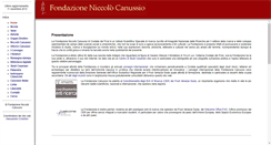 Desktop Screenshot of fondazionecanussio.org